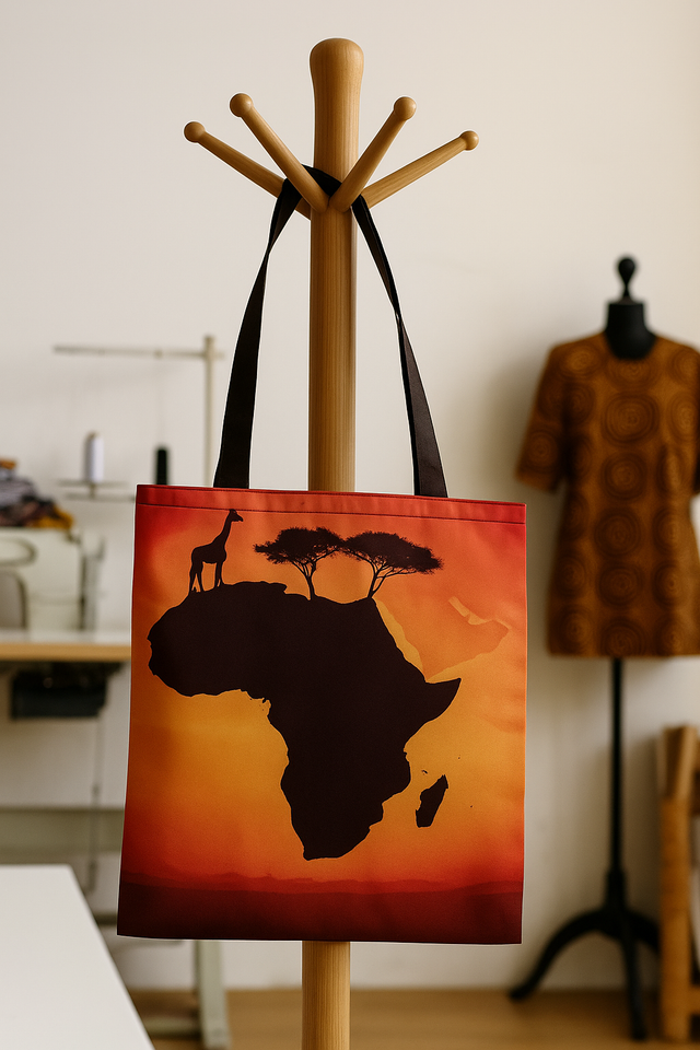 Sac Fourre-Tout Motif Savane Africaine – Élégance Ethnique et Praticité Quotidienne