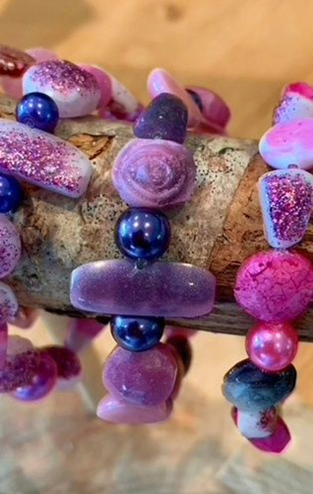 Bracelet Pierres - Nuances de violet