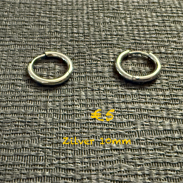 Oorbellen zilver 10mm