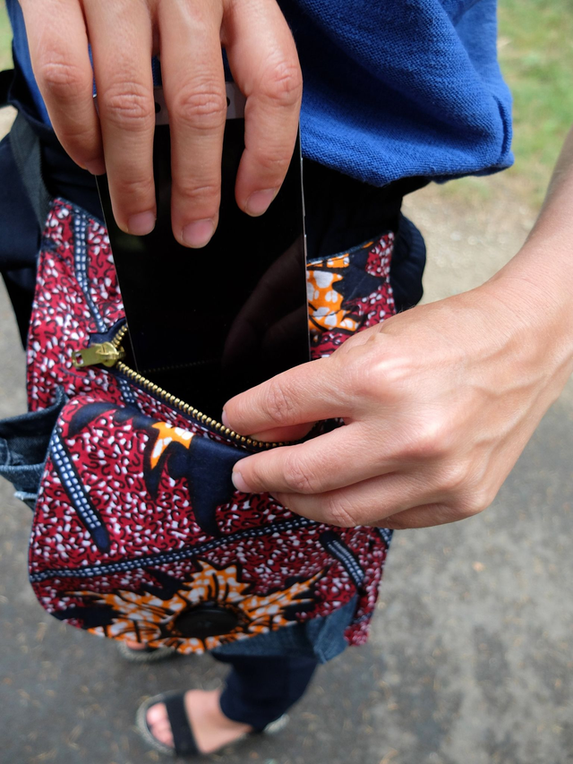 Sacoche YOFF - Jean recyclé et wax | Création unique