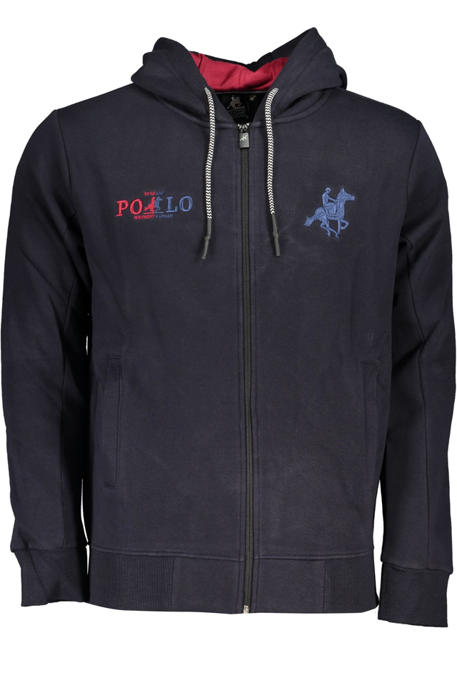 U.S. GRAND POLO FELPA CON ZIP UOMO BLU