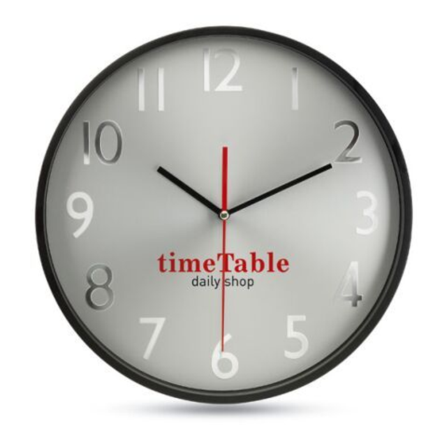 Wall clock w silver background