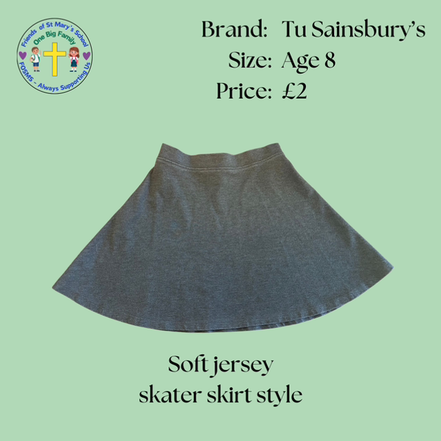 Soft Jersey Skater-Style Skirt - TU - Age 8