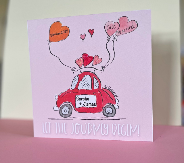 Personalised Wedding card | Congrats on your Wedding Card | let the journey begin