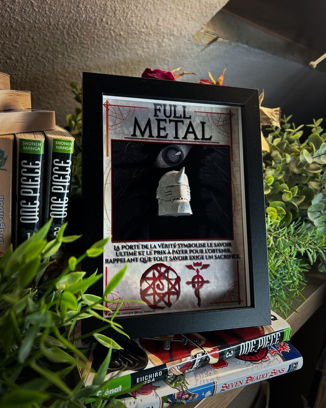 Armure Fraternelle / Full Metal Cadre 3D – Illustration originale &amp; impression 3D Peinte