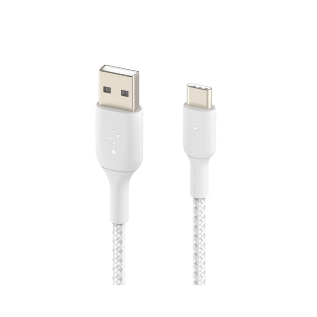 BELKIN Cavo intrecciato USB-C 1m (Bianco)