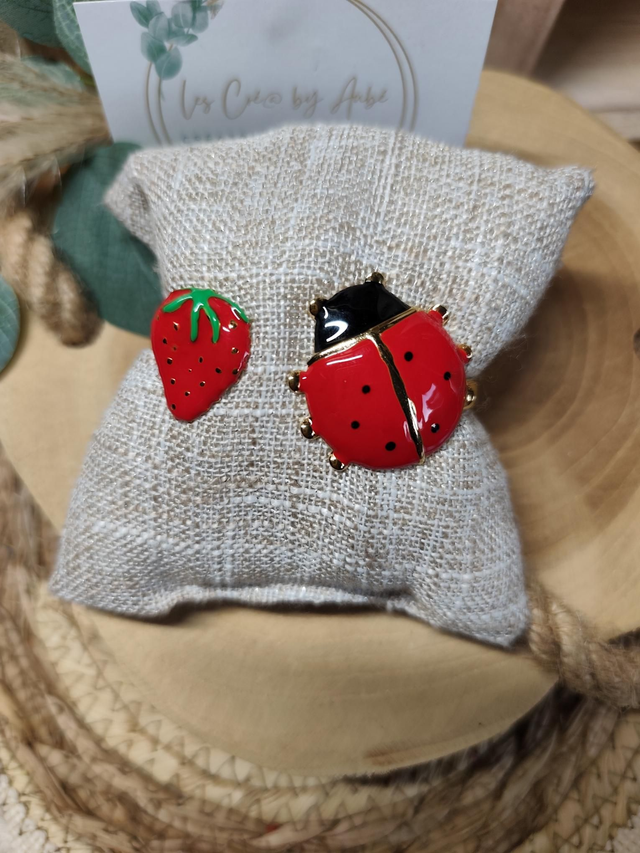 BRACELET RIGIDE FRAISE/COCCINELLE / ACIER INOXY GOLD 0000398