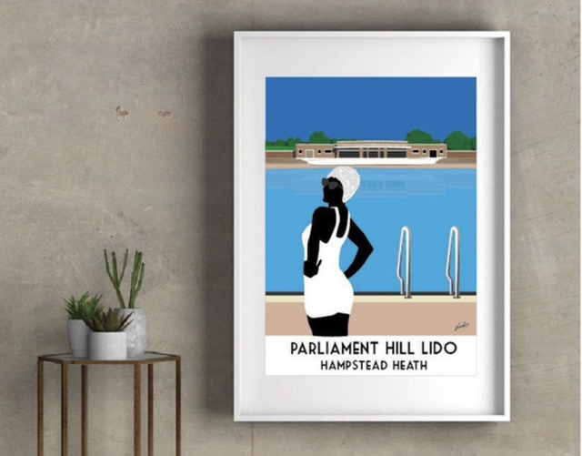 Parliament Hill Lido Fine Art Print - Open edition hand signed print