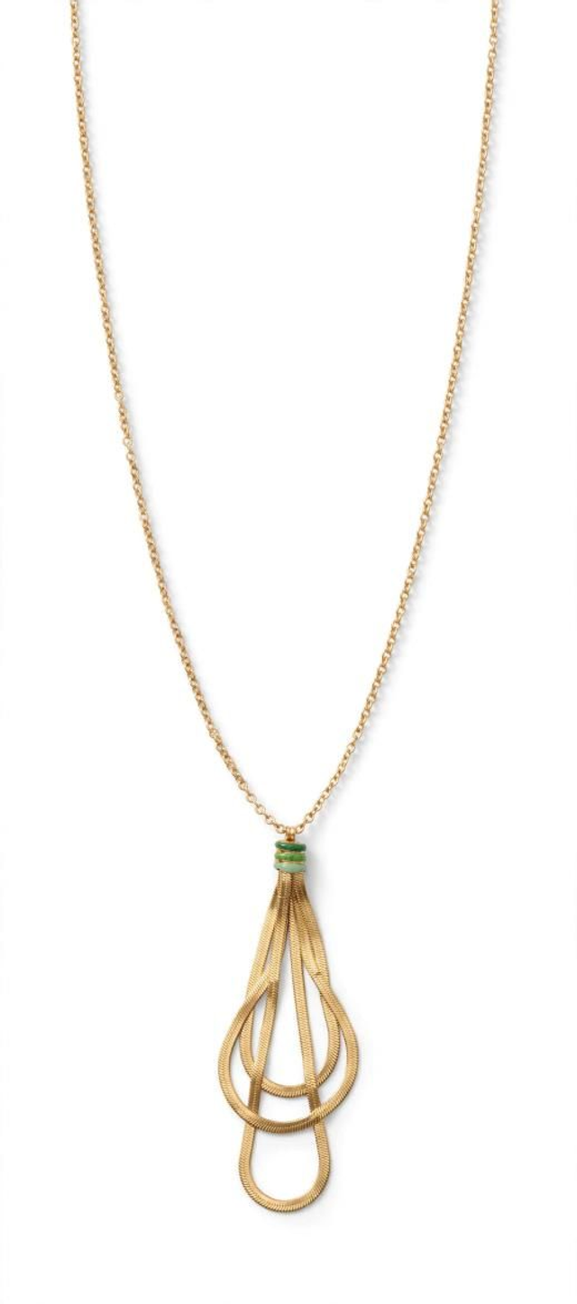 Collier Bohm Paris - Dalia Vert - Sautoir 80cm + Pendante 10cm
