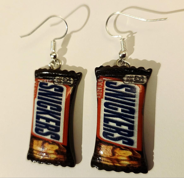 Snickers Silver Plated Earrings (nickel free) 