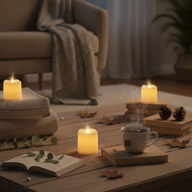 Lot de 3 bougies à LED