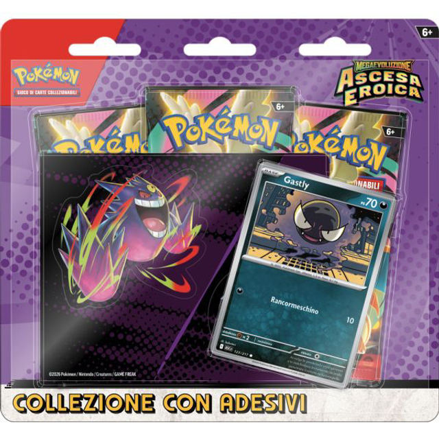POKÉMON - ASCESA EROICA - COLLEZIONE CON STICKER - MEGA GENGAR