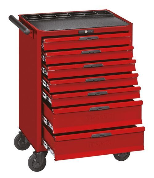 26" PRO Cabinet 7 Soft Close Drawers Red TCW907X