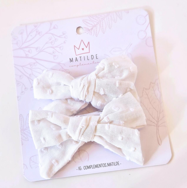 Pinza Par Blanco Liso