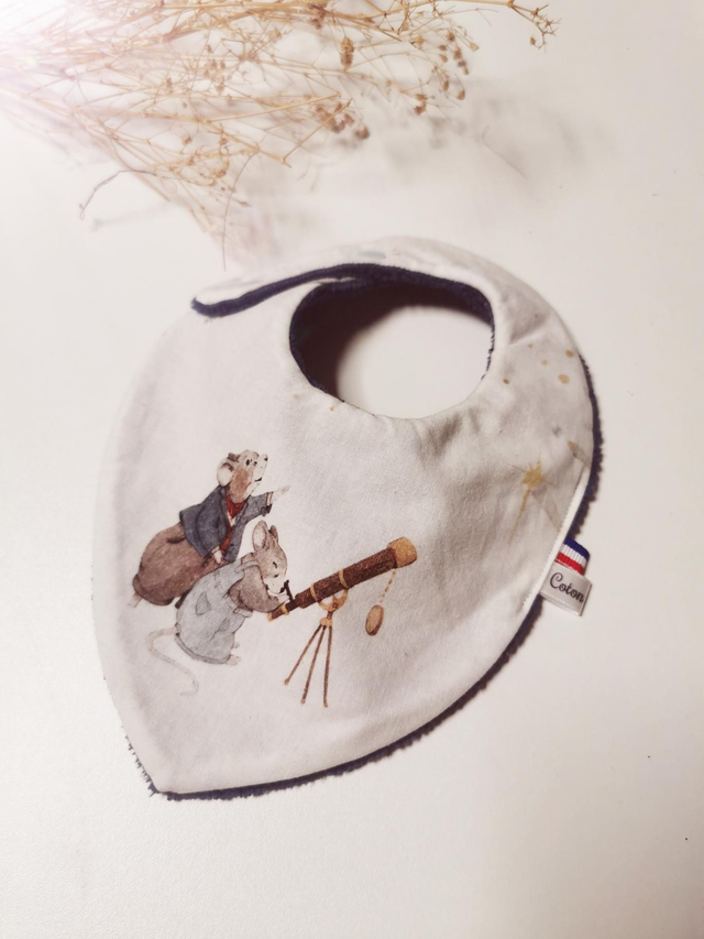 Bavoir bandana souris astronaute 