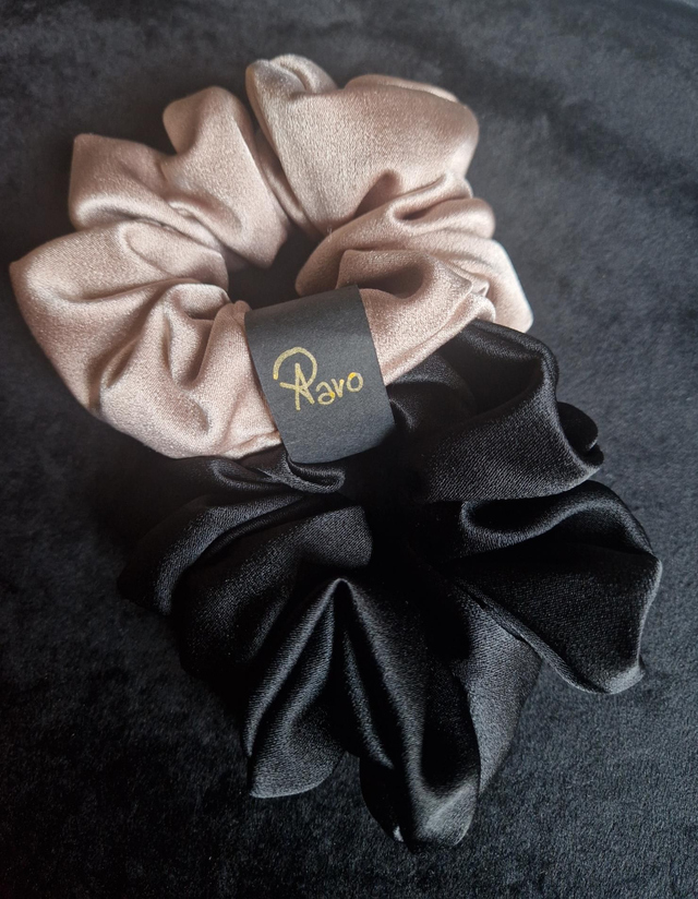 Double-woven Premium Satin Scrunchies Set