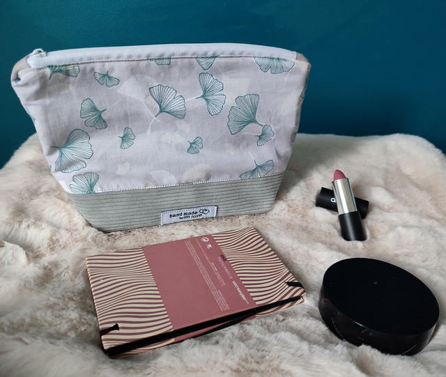 trousse à maquillage bi-matière 