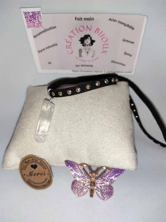 Collier cristal de roche 