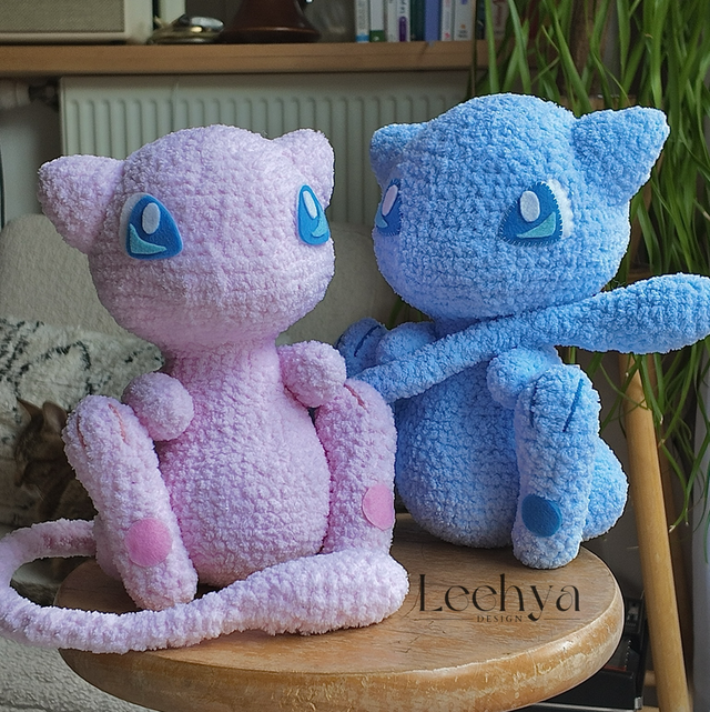 Chats rose et bleu 