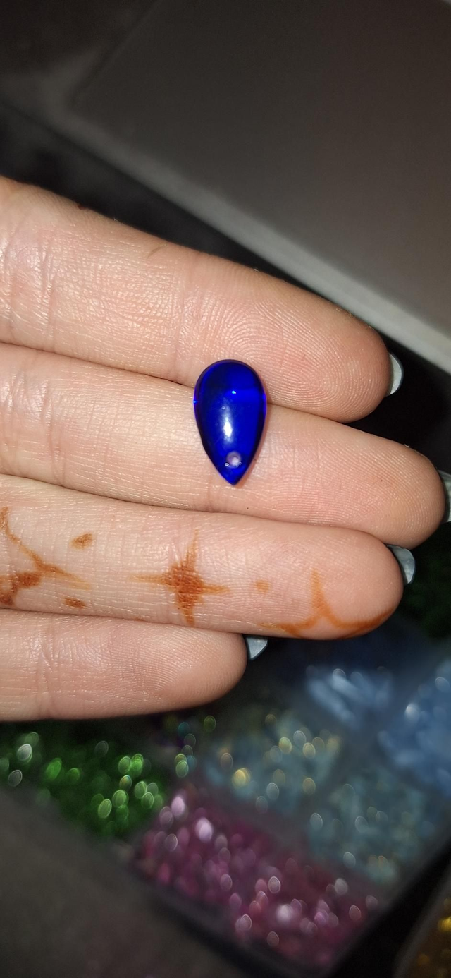 Glass gems dark blue