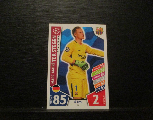 Marc-Andre Ter Stegen - UEFA Champions League Match Attax 2017/18 Original Trading Card #20