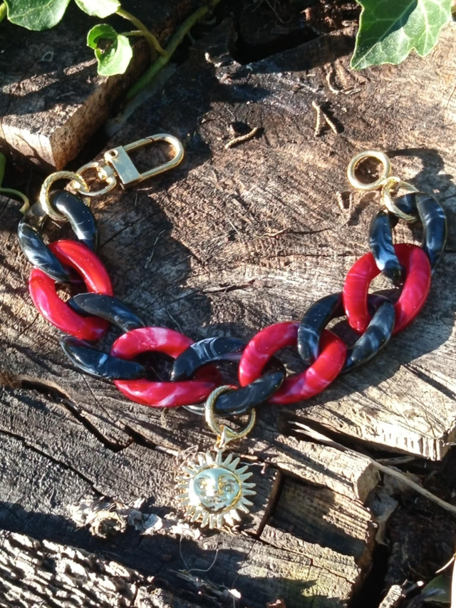 Bracelet gros maillons en acrylique Surya Kadi