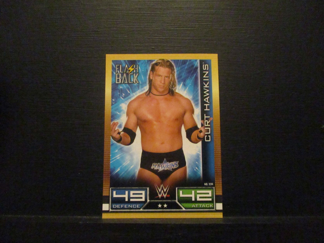 Curt Hawkins - Flash Back Slam Attax 10th Edition Original Trading Card #334