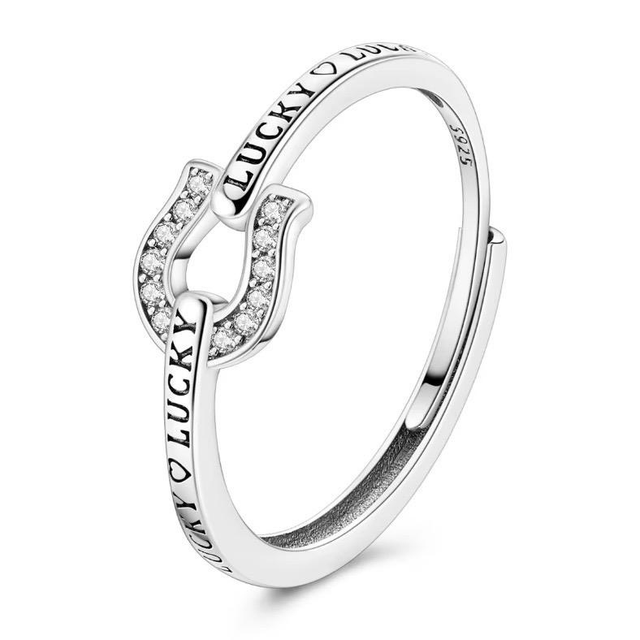 Adjustable Lucky Horseshoe Ring for Women - Perfect for Horse Lovers