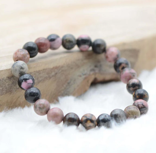 Bracelet Rhodonite de Madagascar 8 mm