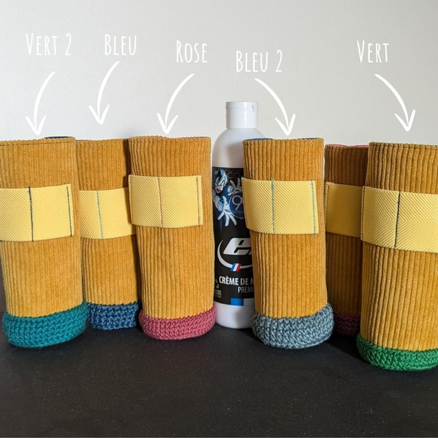 Etui à magnésie velours côtelé jaune 