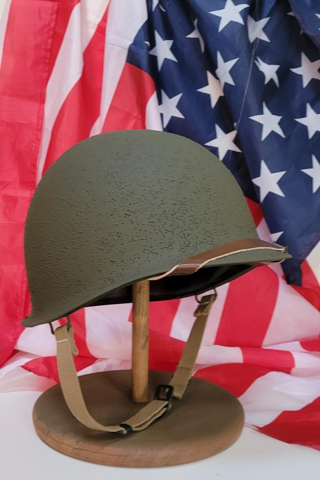 Original WW2 Swivel Bail McCord M1 Helmet and liner