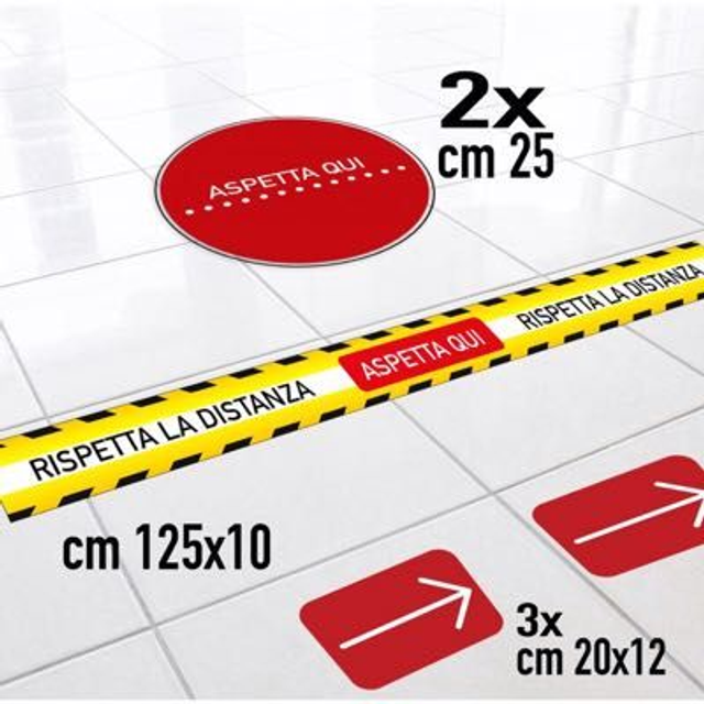 Kit 6 Adesivi Segnaletica  