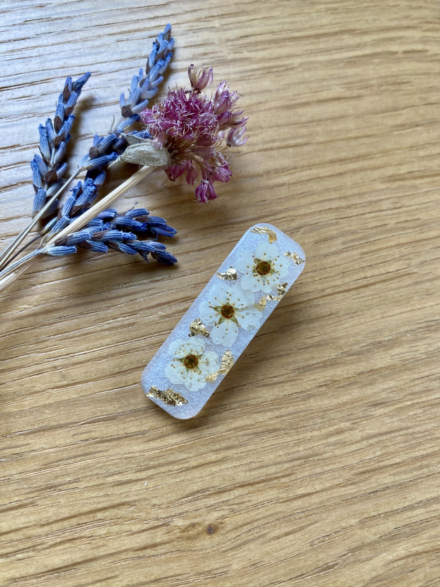 Barrette mini rectangulaire - spirée