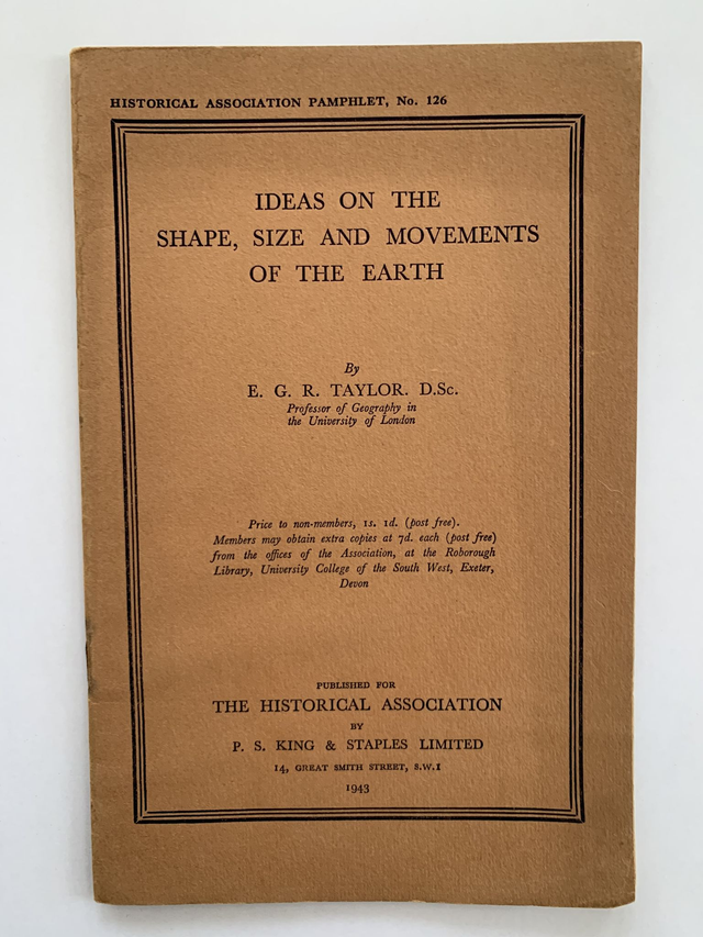 IDEAS ON THE SHAPE, SIZE AND MOVEMENTS OF THE EARTH