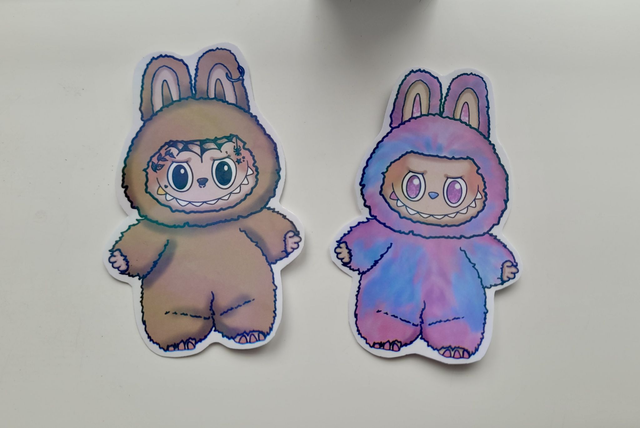 Labubu Sticker - Labubu Inspired Monster – Holographic Finish