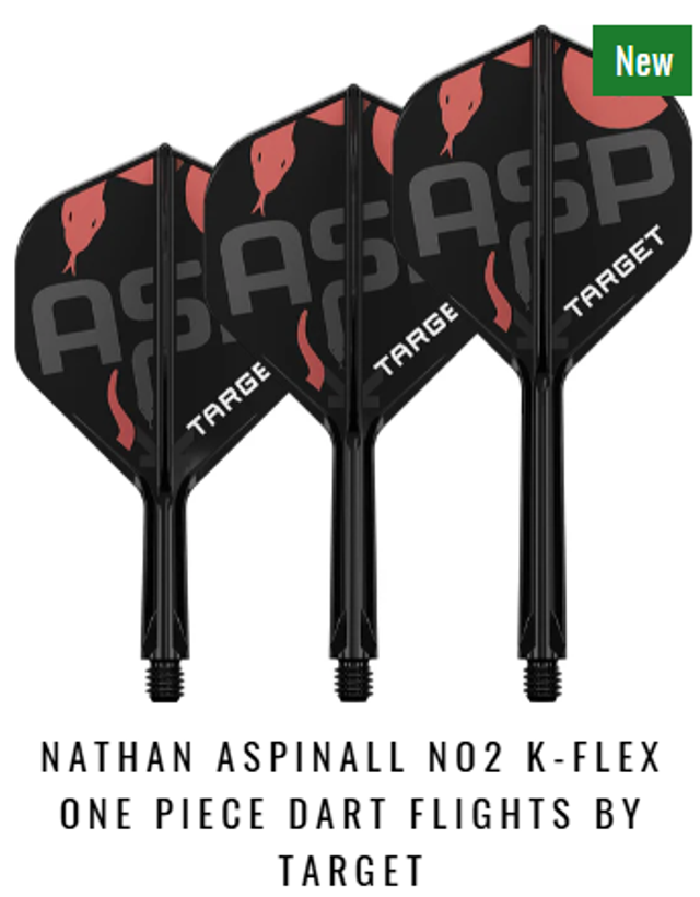 Nathan Aspinall No2 K-Flex One Piece Dart Flights by Target