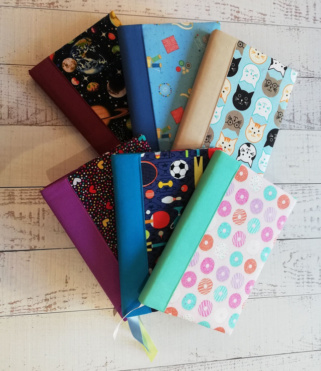 Fabric Covered Notebooks - A5 Size