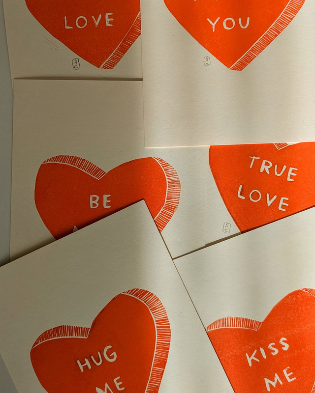 Carte de St-Valentin rouge