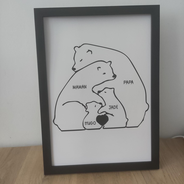 Cadre personnalisable Puzzle Famille