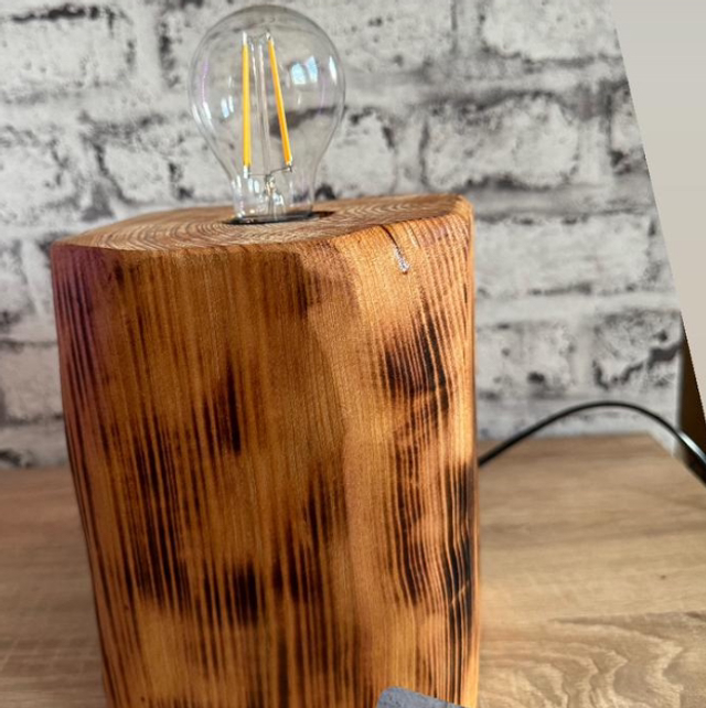 Kantholz Lampe 25cm