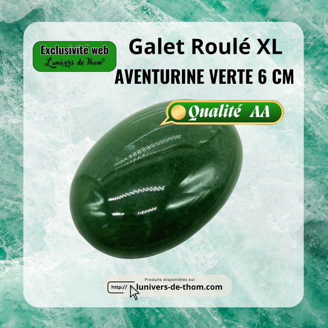 Galet Roulé XL Aventurine Verte 6cm