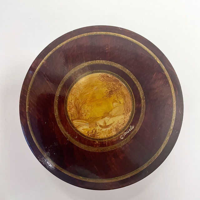 Boite ronde Dessin C. Merle Années 50