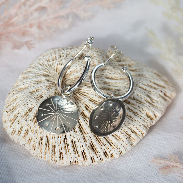 Compass Hoop Earrings