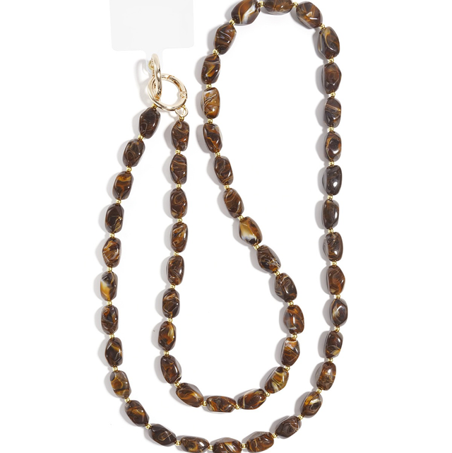 Telefoonketting casual chique bruin