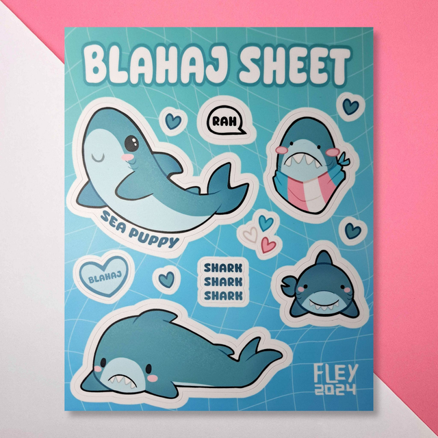 Arkusz naklejek "Blahaj"