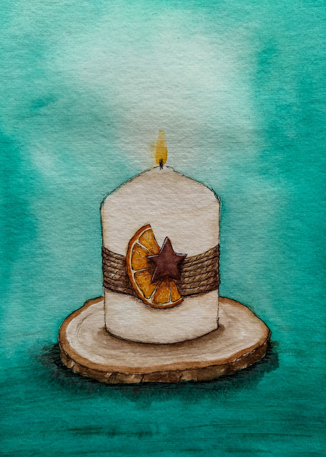 Grande carte "Bougie" 13x18cm