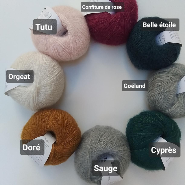 Bérénice - mohair, mérinos et soie 