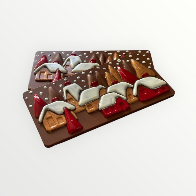 Hand-Painted Christmas Milk Chocolate Bar ππ«