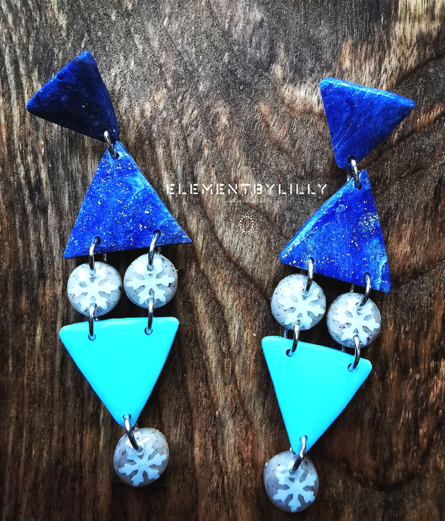 Boucles d'oreilles "bleu de glace"