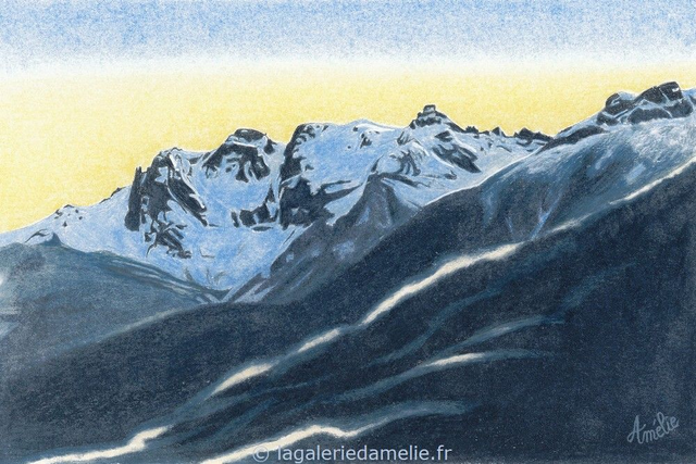 "Les Ecrins" - tirage 10 x 15 cm + cadre + passe partout